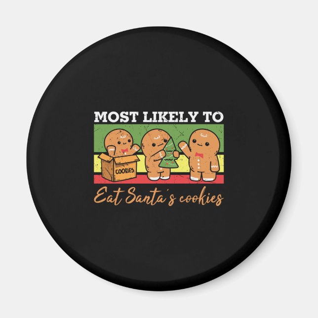 Imã Mais Provável Para Comer Cookies De Papai noel (Frente)