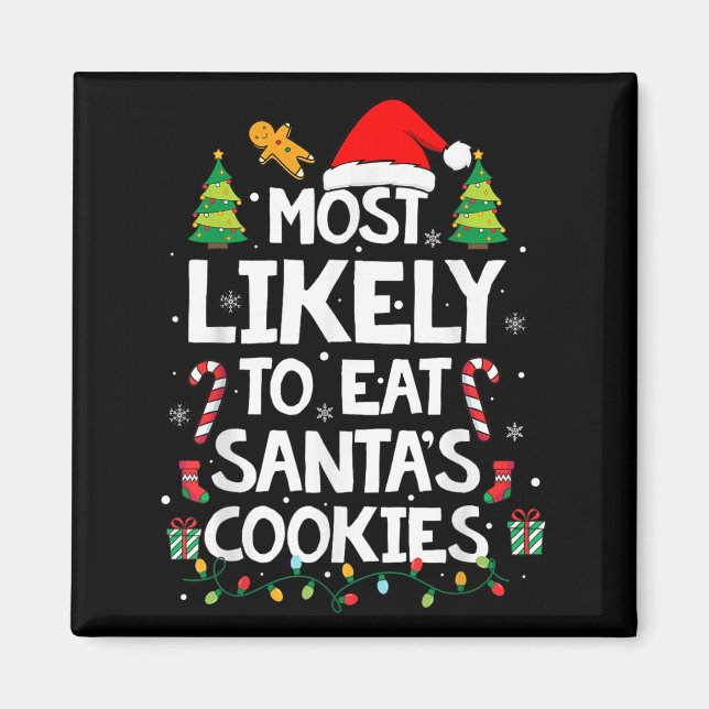 Imã Mais Provável Para Comer O Natal Da Família Cookie (Frente)