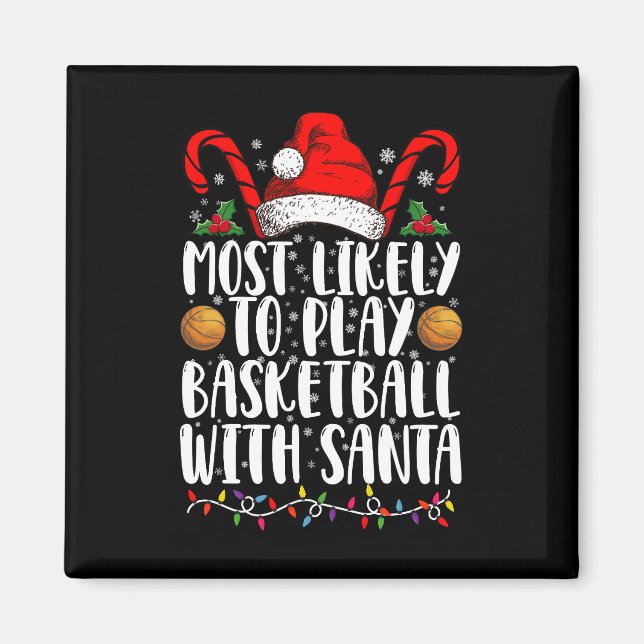 Imã Mais Provável Para Jogar Basquete Com Papais noeis (Frente)