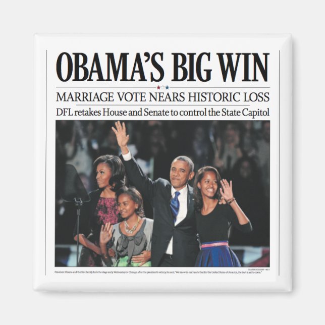 Imã Mais Quatro Anos Obama Magnet (Frente)