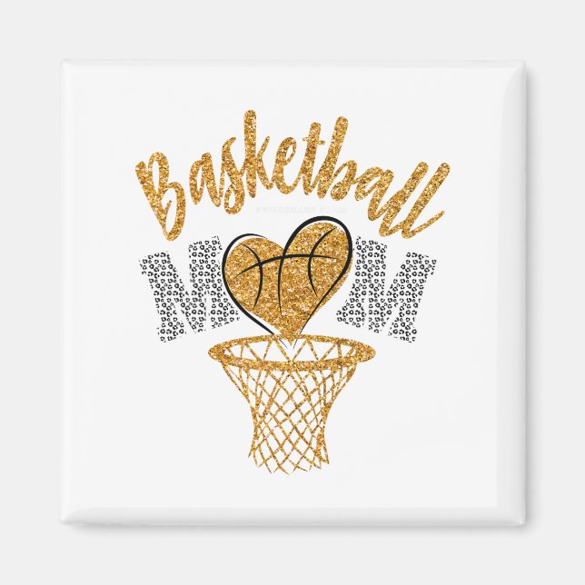 Imã Mais velho de basquete Mãe Leopardo de Basquete Mã (Frente)