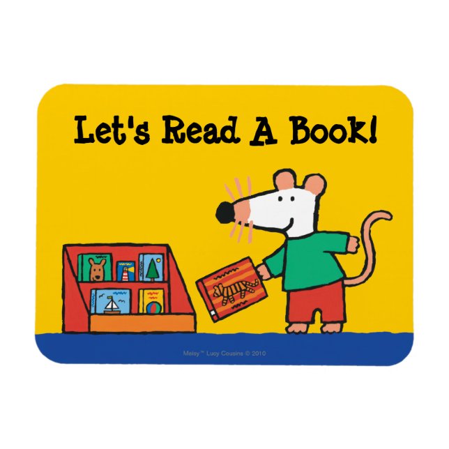 Ímã Maisy com Livros de Biblioteca (Horizontal)