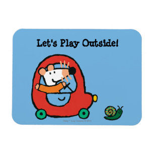 Ímã Maisy conduz um carro vermelho bonito