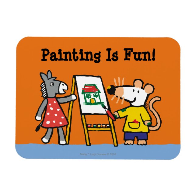 Ímã Maisy e Dotty Paint na pré-escola (Horizontal)