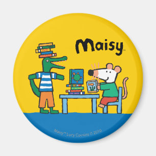 Imã Maisy e os amigos apreciam a biblioteca