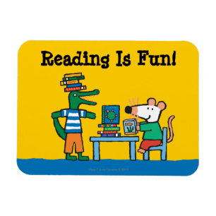 Ímã Maisy e os amigos apreciam a biblioteca