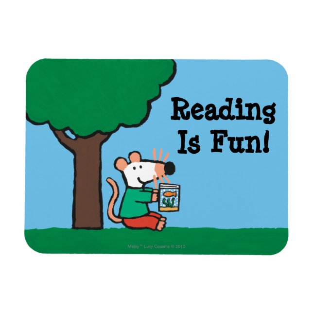 Ímã Maisy Lê O Livro Da Biblioteca Lá Fora (Horizontal)