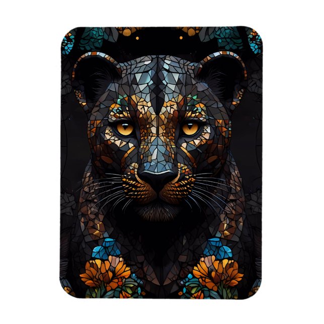 Ímã Majestade Mosaico Leopard (Vertical)
