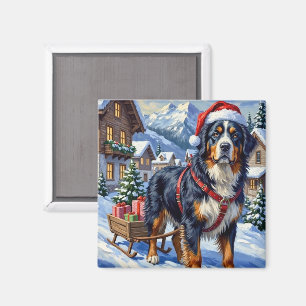 Imã Majestoso Cão de Montanha Bernês Natal Alpino