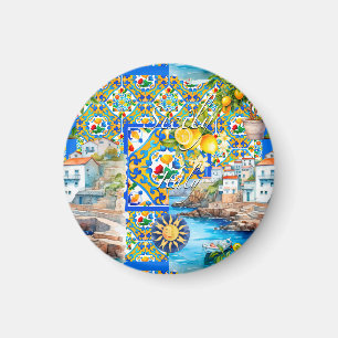 Imã Majolica, limão, azulejos sicilianos,