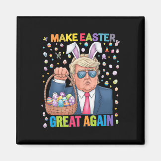 Imã Make Easter Great Again Funny Trump Bunny Spring H