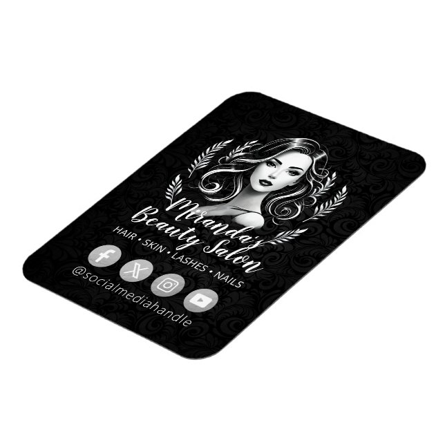 Ímã Makeup Artist Hair Stylist Beauty Salon Lash Brows (Left Side)