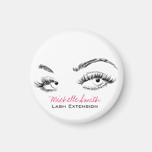 Imã Makeup Artist Lashes Brota Preto e Branco Simples