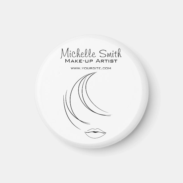 Imã Makeup fashion face icon branding (Frente)