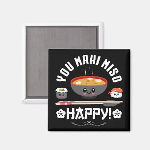 Imã Maki Miso Happy - Noodles Japoneses Cute Kawaii