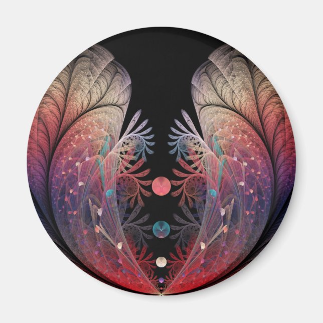 Imã Malabarismo Arte Fractal Fantasia Moderna Abstrata (Frente)