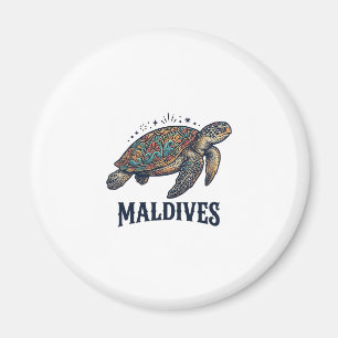 Imã Maldivas Tartaruga Marinha Vintage Camisa Viagem D