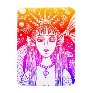 ÍMÃ MALHA GÓTICA, SEIO NEGRO FANTASY WHIMSY