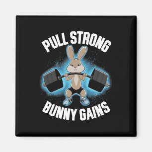 Imã Malhação Bunny Bodybuilder Puxe Fortes Ganhos de C
