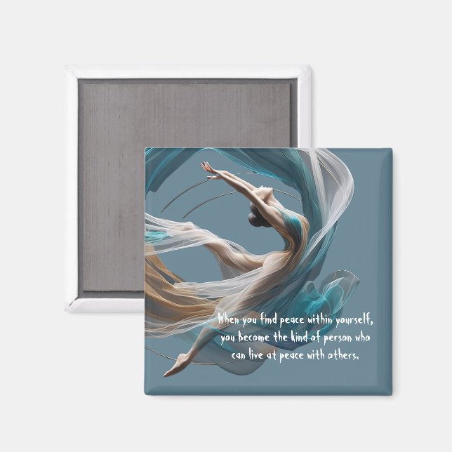 Imã Malhação de pilotos instrutores de ioga aérea voad (Front/Back)