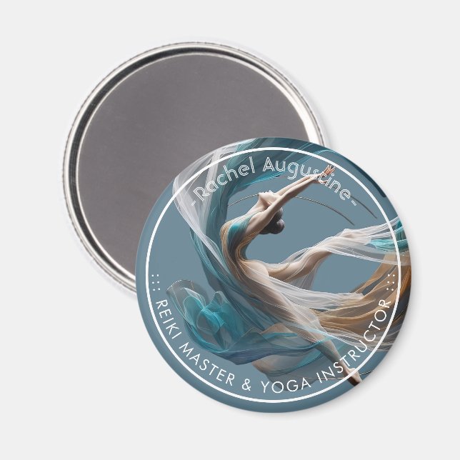 Imã Malhação de pilotos instrutores de ioga aérea voad (Front/Back)