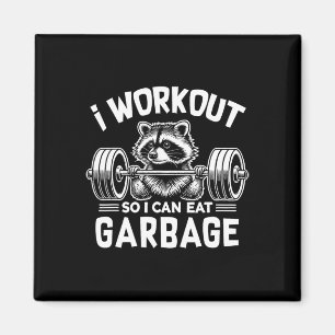 Imã Malhação Engraçada De Gym Raccoon Eu Saio Para Com