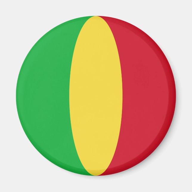 Imã Mali Fisheye Flag Magnet (Frente)