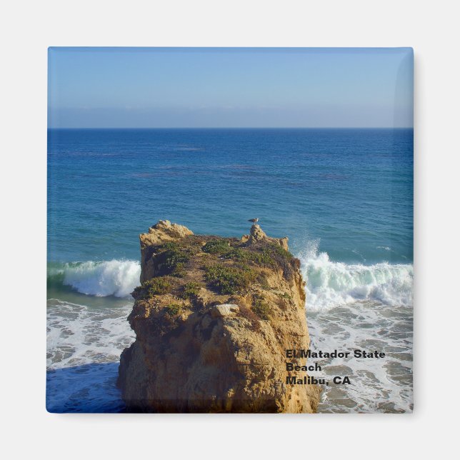 Imã Malibu CA Beach Magnet (Frente)