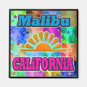 Imã Malibu Sun & Palms Magnet