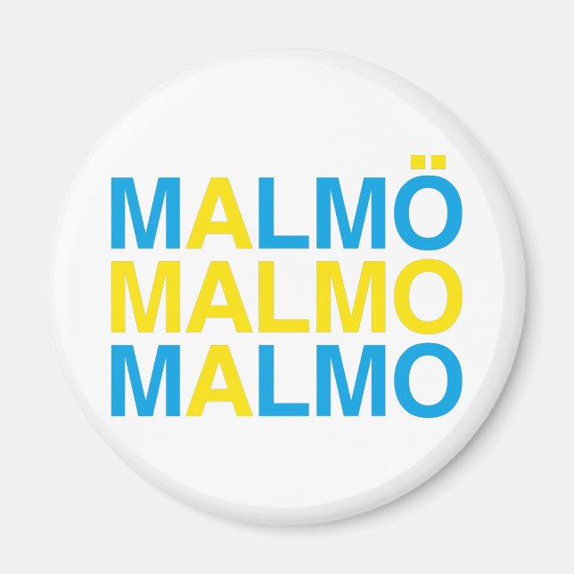 Imã MALMO Bandeira Sueca (Frente)