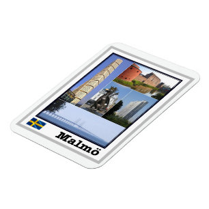Ímã Malmö - Suecia - Mosaico - Magnet