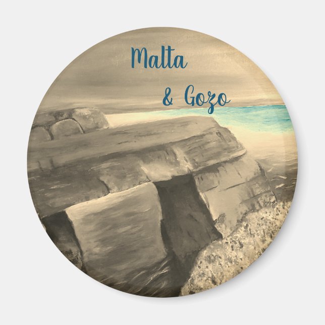 Imã Malta e Gozo souvenir Magnet (Frente)