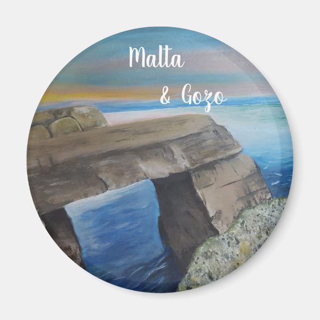 Imã Malta e Gozo souvenir Magnet (Frente)
