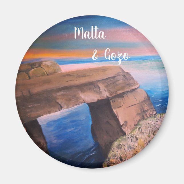 Imã Malta e Gozo souvenir Magnet (Frente)