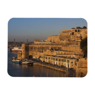 Ímã Malta, Valletta, vista do porto a partir de Lower