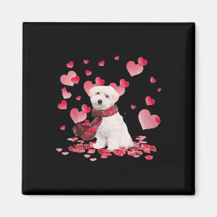 Imã Maltipoo Dia de os namorados Cardíaco Engraçado Lo