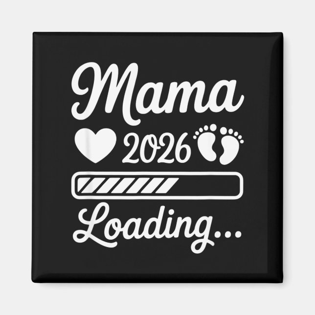 Imã Mama 2026 carregando anúncio de bebê dia das mães (Frente)