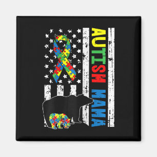 Imã Mama Bear Correspondendo Autismo Familiar Oferece 