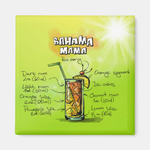 Imã Mama Beber Cocktail Presente de Bahama