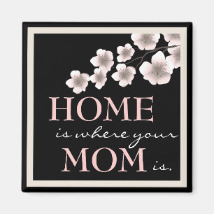 Imã Mamã bonito da flor de cerejeira & ímã Home