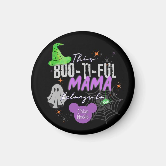 Imã Mama Boo-ti-ful Pertence Ao Magnet | Dia das Bruxa (Frente)