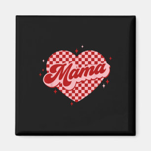 Imã Mama do Dia dos Namorados Coração Xadrez Dia dos N