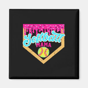 Imã Mama do Softbol Gota Engraçado Dia de Jogo Sorvete