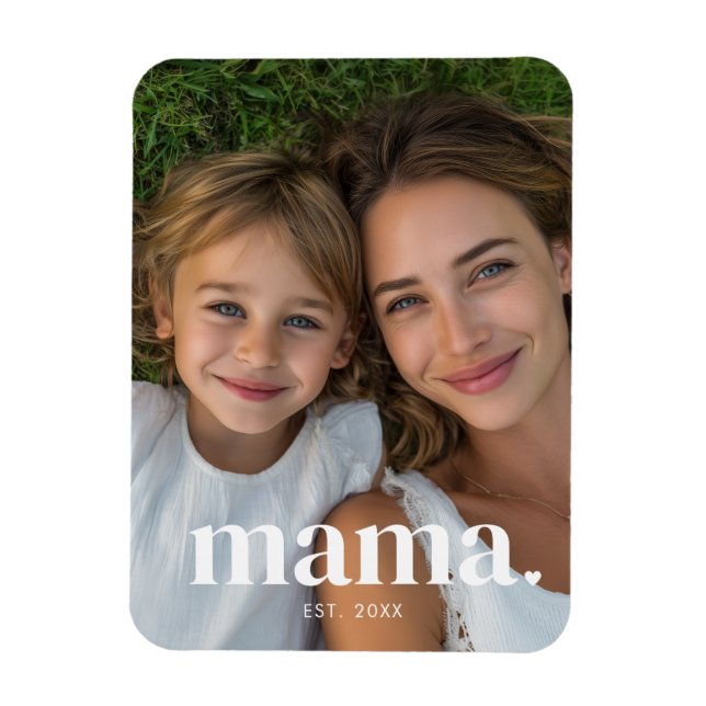 Ímã Mama Estabeleceu Foto (Vertical)