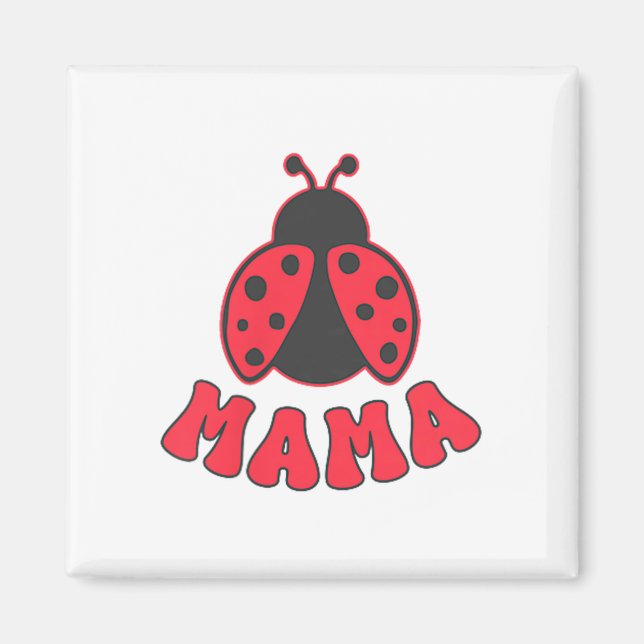 Imã Mama Ladybug First Birthday Girl Family Matching P (Frente)