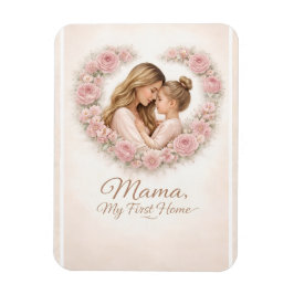 Ímã Mama — Meu Primeiro Lar | Floral Mãe e Filha