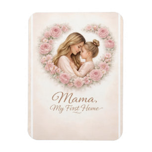 Ímã Mama — Meu Primeiro Lar Floral Mãe e Filha