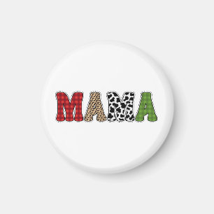Imã Mama Natal Xadrez Desenho Design