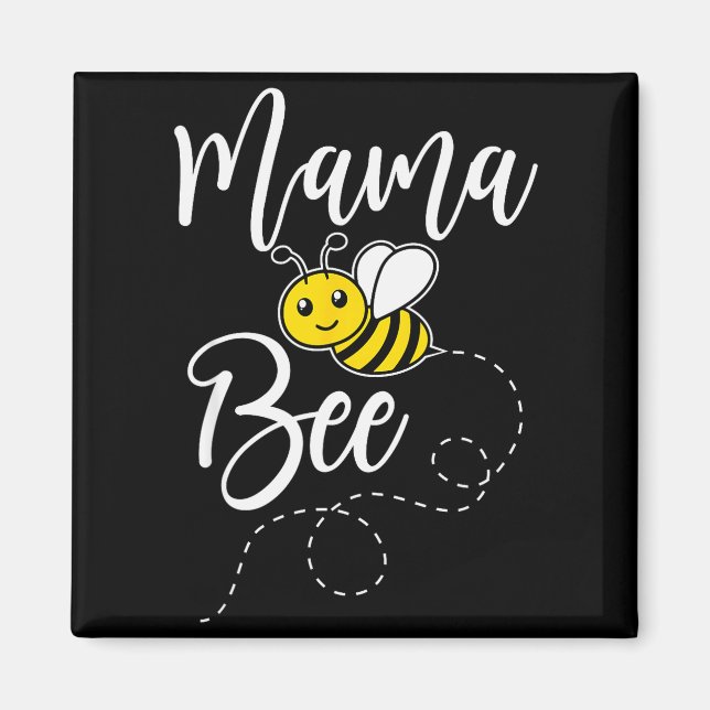 Imã Mama Of The Bee Day Girl Hive Family Matching Birt (Frente)