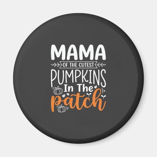 Imã Mama Pumpkins Patch Design de Halloween_1 (Frente)